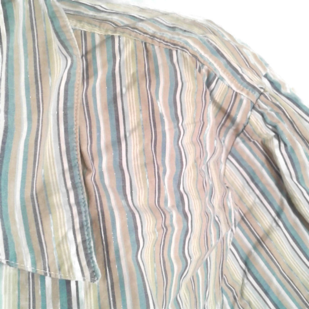 Venezia 26 28 Camp shirt stripes Blue Green - Picture 3 of 7